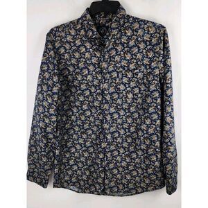 Chuxx Button-Up Shirt Men's Size‎ Large Blue Paisley